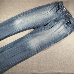 Express Blake Jeans Mens 36x34 Blue Loose Fit Regular Rise Boot Cut Medium Wash